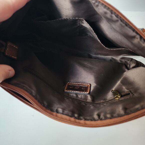 BOC Born Concept Purse Cross Body Boho Shoulder Bag Embossed Saddle Brown - Picture 13 of 16